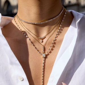 Roestvrijstalen Waterdruppel Zirconia Ketting Voor Dames 18K Verguld Elegante O-Ketting Hanger Mode Sieraden Cadeau