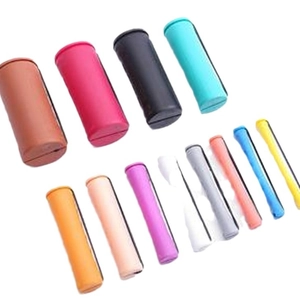 Colorful silicone handlebar grips set in various sizes and vibrant assorted colors