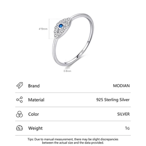 Exquisite S925 sterling silver evil eye ring featuring blue zirconia and pave stones