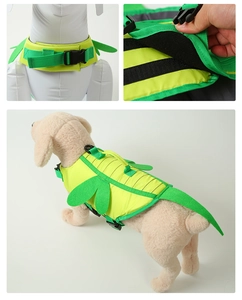Détails de la gilet de sauvetage pour chien avec velcro et poignée renforcée
