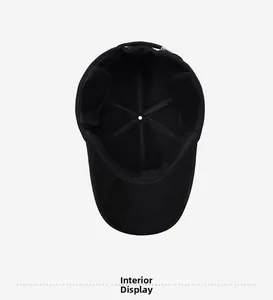 Detail view of winter baseball cap interior featuring foldable earflaps and stitched lining
