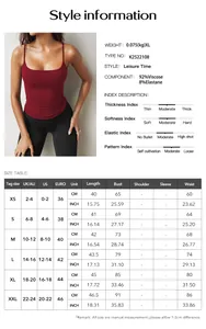 Detailed size guide and material specs for the Y2K slim fit knitted tank top vest