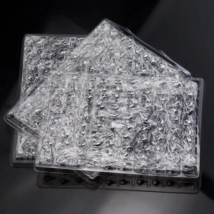 Polished stainless steel lobster clasps in tray packaging for DIY jewelry making