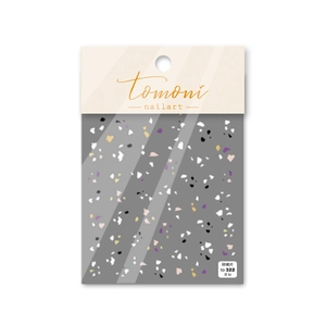 Colorful terrazzo style 5D embossed nail art stickers with irregular geometric fragments