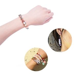 Detailed collage of CCB star beads and personalized jewelry with letter and number beads