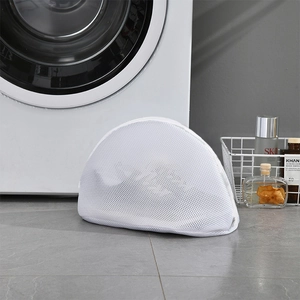 Thick mesh laundry bag for shoes protector in washing machine with durable zipper