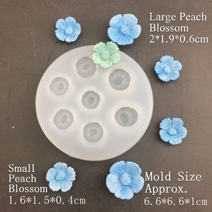 Detailed macro view of cherry blossom silicone mold with realistic 3D petal textures