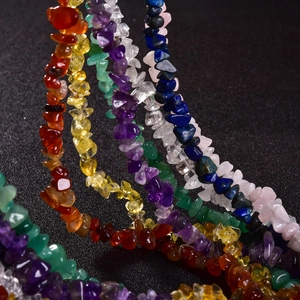 Multi-color natural irregular crushed stone beads for DIY jewelry making and bracelets