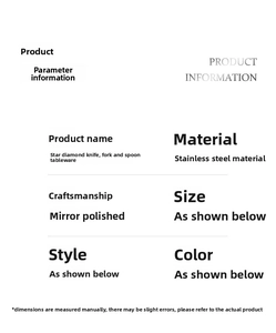 Technical specifications of stainless steel cutlery set with mirror polish details