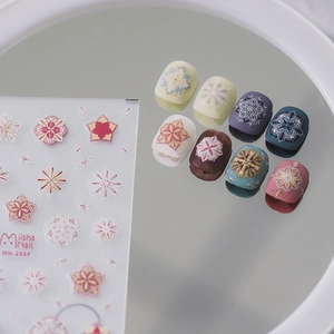 Nail Art Stickers PET Embossed Relief Matte Mandala Geometric Flower Patterns Self Adhesive Decals DIY Decoration