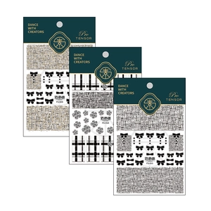 Pro TENSOR floral nail stickers with camellia and bow designs for elegant DIY manicure
