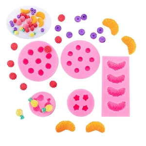 Fruit Shapes Silicone Mold Raspberry Blueberry Orange Strawberry Pineapple For Fondant Cake Decorating DIY Resin Clay Craft