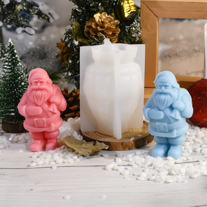 Silikonform für Weihnachtsmann-Duftkerzen und DIY Zwerg-Gipsfiguren als Deko