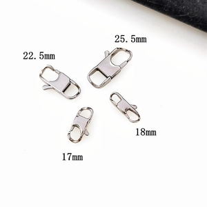 Polished stainless steel lobster clasps in four sizes for jewelry making and necklaces