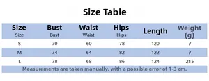 Size chart for slim fit tube midi dress showing bust, waist, and hips measurements