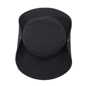Cappello da sole nero ad asciugatura rapida per escursioni con tesa larga e coulisse