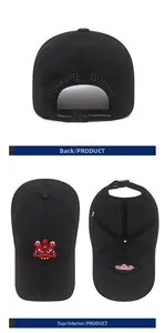 Detailed views of the breathable mesh back and lion dance embroidery on the cap