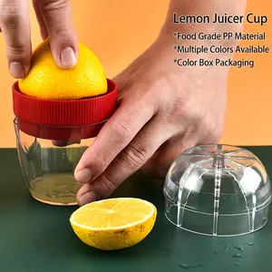 Manual Lemon Squeezer Portable Juice Extractor Cup With Measurement Markings PP Plastic Fruit Press Juicer For Home Kitchen