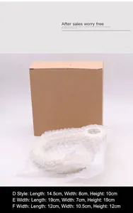 Detailed packaging view of white geometric ceramic vase with protective bubble wrap