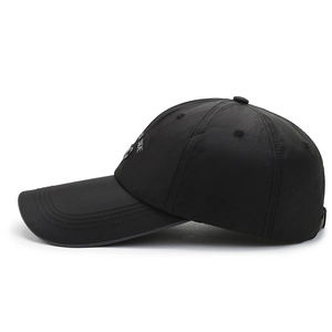 Leichte atmungsaktive schwarze Baseballkappe mit SIDE Stickerei für Frühling Sommer