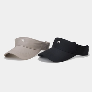 Sun visor hats with polar bear embroidery for outdoor sports and sun protection