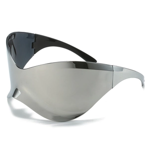 Oversized One-Piece Shield Sunglasses For Men Women Y2K Cyberpunk Goggles PC Frame UV400 Protection Fashion Eyewear