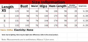 Size guide table for leopard print midi dress including length, bust, and waist measurements