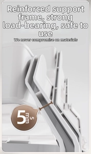 Macro detail of the 5mm thickened white plastic frame showing high load-bearing structure