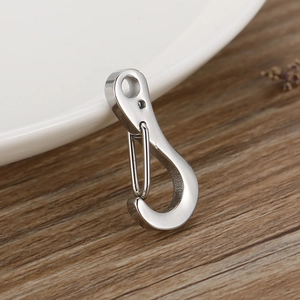 Polished silver stainless steel swivel lobster clasp hook for keychains and bags