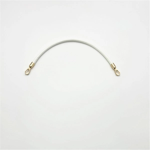 White PU leather handbag handle with gold snap hooks for DIY bag accessories replacement