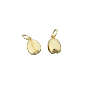 14k gold plated coffee bean pendants for DIY jewelry making necklaces and bracelets