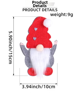 Dettagli su dimensioni e materiali del portaposate gnomo di Natale alto 15 cm circa