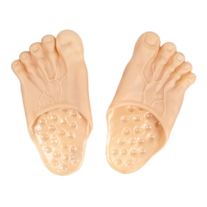 Giant Foot Slippers Halloween Cosplay Costume Props PVC Bigfoot Yeti Fake Feet Prank Novelty Shoes Funny For Adults