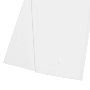 Detailed view of the smooth white fabric texture and premium woven material of the dress