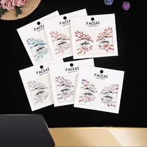 Face Rhinestone Stickers Eye Jewels Acrylic Glitter Self Adhesive For Music Festival Party Makeup Accessory Shiny Gems
