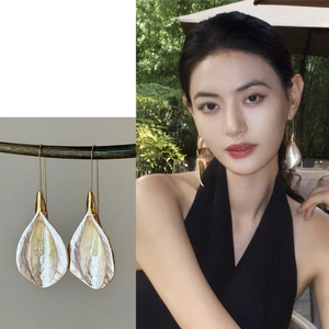 Boucles Oreilles Pendantes Pétales Françaises Vintage Alliage Métal Fleur Pour Femmes