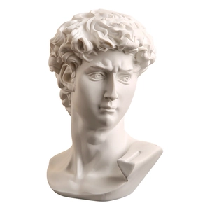Classical David bust resin statue decor for Nordic home art and sketch practice