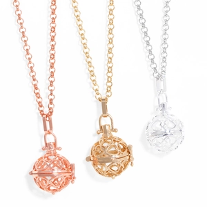 Herz Medaillon Anhänger Halskette Öffnbarer Aromatherapie Käfig Kupfer Lange Pullover Kette Mode Schmuck Für Damen
