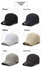 Detail view of quick-dry baseball caps with laser-cut ventilation holes in six colors