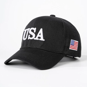 USA Flag Embroidery Baseball Cap Cotton Twill Outdoor Sun Protection Adjustable Sport Hat For Men Women