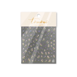 Japanese tulip nail stickers with pearlescent shell texture by Tomoni TO-3834