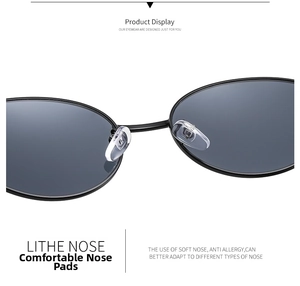 Detailaufnahme weicher Silikon-Nasenpads an schwarzer Metallsonnenbrille für hohen Komfort