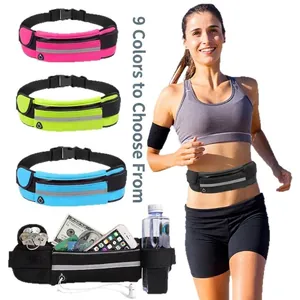 Neoprene Waterproof Running Waist Pack Reflective Sports Belt Bag With Earphone Hole For Marathon Gym Fitness Jogging Unisex