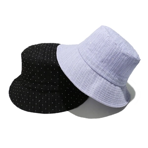 Chapeau Cloche Femmes Strass Texturé Polyester Large Bord Protection Solaire Été Extérieur Mode Décontracté