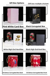 Various gift box packaging options for Christmas glass dome tree music box