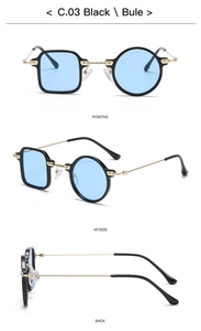 Vues détaillées sous plusieurs angles de lunettes de soleil asymétriques noires en TR90