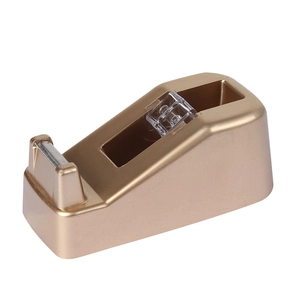 Moderner Klebebandabroller in Roségold mit scharfer Klinge und klarer Rolle