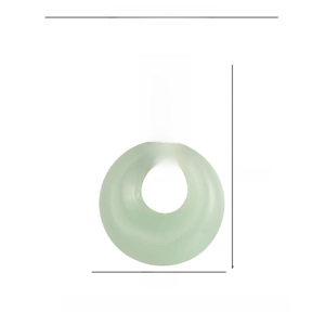 Detailed parameter chart of zircon necklace pendant with dimensions and copper glaze specs