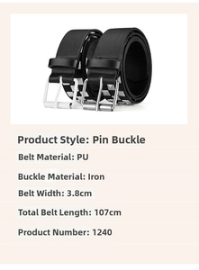 Détail de ceinture punk en cuir PU avec rivets carrés métalliques et boucle à ardillon