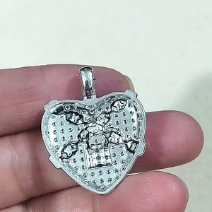 Zinc alloy punk heart chain lock pendant for DIY necklaces and earring accessories